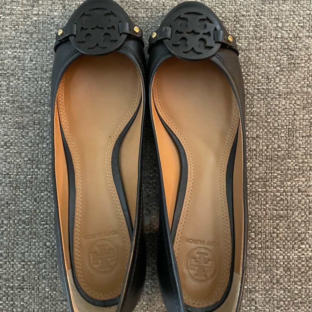 Tory Burch Black Leather Logo mini Miller 45mm pumps